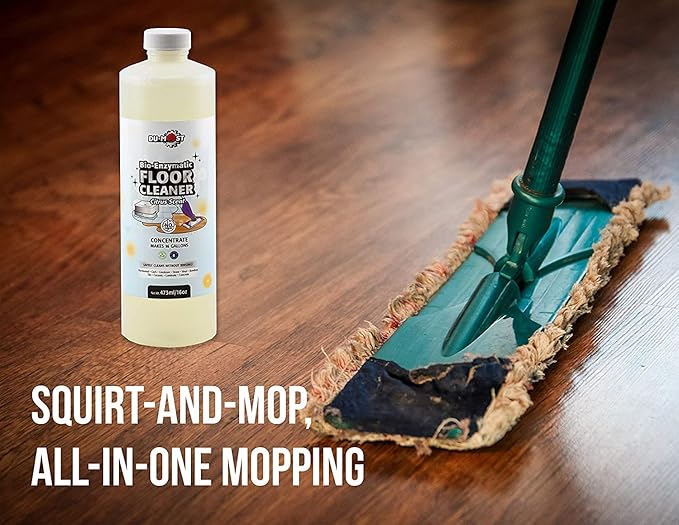 DU-MOST Enzymatic Floor Cleaner Concentrate (1 Oz Makes 1 Gal), No, Streak, No Rinsing, Kids & Pets Safe, Hard Surface Floors, Citrus Scent, 16 Fl Oz-PurrikoPets