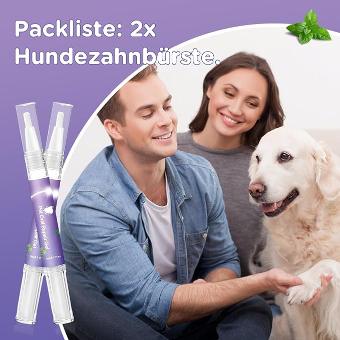 6Pcs Pet Oral Repair Gel, Dog Oral Repair Gel, Pet Breath Freshener for Cats and Dogs, Removes Tartar, Keeps Breath Fresh, Strengthens Teeth,No Brushing Oral Care Cleaner,3ML-PurrikoPets