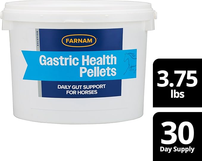 Farnam Gastric Health Pellets, Daily Gut and Digestive Health Supplement for Horses Helps Maintain a Healthy Gastrointestinal Tract and Gut Function-PurrikoPets