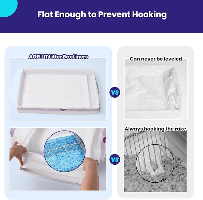 12 Count Litter Box Liners, Waste Bags Compatible with Pet-safe ScoopFree Self-Cleaning Litter Box Tray, Drawstring Litter Bags for Reusable Tray, Pre-Separated (38"L x 14.5"W x 7.8"H)-PurrikoPets