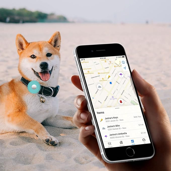 Airtag Holder for Dog Collar, Cibaabo Silicone Air Tag Case Cover Compatible with Apple Airtags for 0.8-1.2inch Cat Pet Collar Harness Loop-PurrikoPets