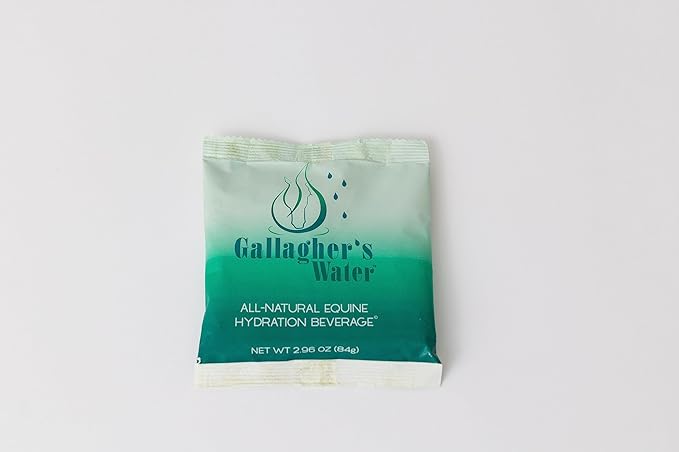 Gallagher's Water 12 Pack All-Natural Equine Hydration Treat - Enhancement Powder Mix Horse Drink Treat to Help Encourage to Drink Water - Made with All Natural Ingredients, FEI Compliant-PurrikoPets