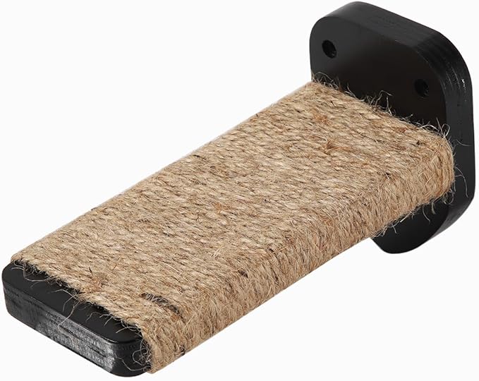 3 Pcs Cat Steps and Perches for Wall, Climbing Shelf With Hemp Rope, Wall-Mounted Furniture Set With Scratching Pads for Playing (Black)-PurrikoPets