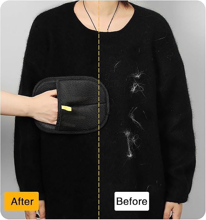 3Pcs Electrostatic Pet Hair Cleaning Gloves, 2025 Pet Hair Remover Glove, Washable Reusable Dogs Cats Hair Gloves for Furniture Bed Sheets Couch Clothes Carpet Car Seat-PurrikoPets