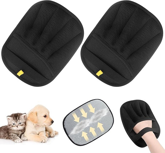 2 Pack Pet Hair Remover Gloves,2025 Upgraded Static Removal Gloves, for Pet Hair, Cat & Dog Hair Removal Tool for Couch,Furniture, Carpet, Car Seat, Pet Grooming-PurrikoPets