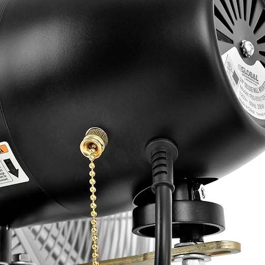 Global Industrial Deluxe Wall Mount Fan, 30" Diameter, Fixed and Oscillating Head, 3 Speed, 10,000 CFM at 1100 RPM, 1/2 HP, Tilting Head, For Indoor Use Only-PurrikoPets