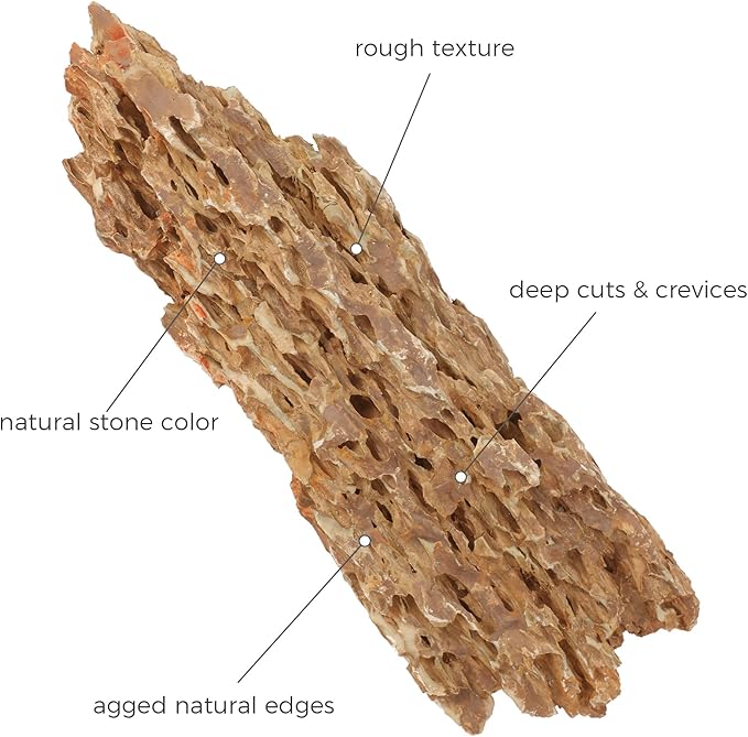 18-20 Inches Natural Dragon Stone 1 PCS Ultra Large Aquarium Rocks for Aquascaping, Aquarium Landscaping, Terrariums, Fish Tank Decoration, Vivariums, Paludarium, Amphibian Enclosures-PurrikoPets