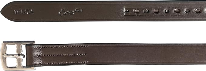 Exion Pre-Stretched Leather Stirrup Leathers for English Saddles | Premium Vegetable-Tanned Non-Stretch Stirrups for Jumping, Dressage & Schooling | 18-Hole Numbered Adjustment & SS Buckles-PurrikoPets