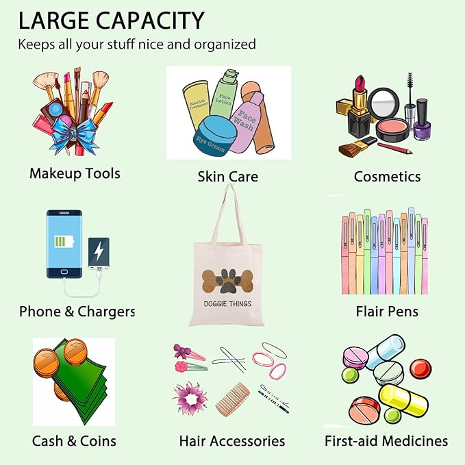 FOTAP Dog Owner Shopping Tote - Dog Park Bag and Doggie Gift-PurrikoPets