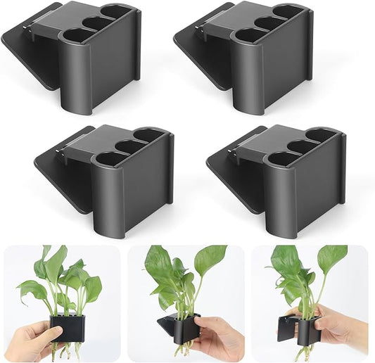 4Pcs 3 Holes Upgraded Aquatic Plant Cup Aquarium Plant Holder for Tank, Hanging Aquarium Plant Holder, Aquarium Aquatic Plant Cultivation, Aquarium Plant Decoration.-PurrikoPets