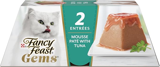 Fancy Feast Gems Pate Cat Food Mousse With Tuna and a Halo of Savory Gravy Cat Food - (Pack of 8) 4 oz. Boxes-PurrikoPets