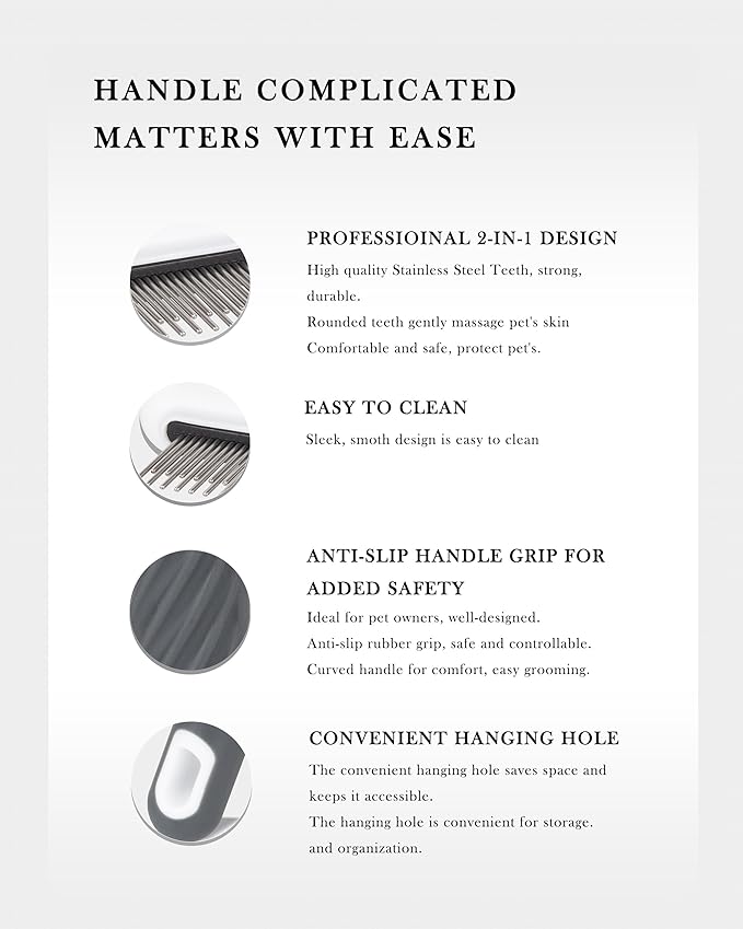 Flea Comb, TailGurus Effective Flea Comb for Cats & Dogs-Shedding Brush for All Pets-Long Hair Friendly-Durable-Versatile & Safe-Durable, Safe & Versatile-Portable,Pet-Friendly(TG2038)(Lime)-PurrikoPets