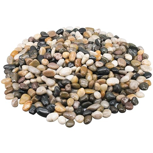 Fish Tank Rocks,Virekm River Rocks, Decorative Ornamental Pebbles Garden Landscaping Stones Gravel Filler for Home Decoration Flower Bed Fish Tank Plants Vases Succulents (10 Pounds)-PurrikoPets