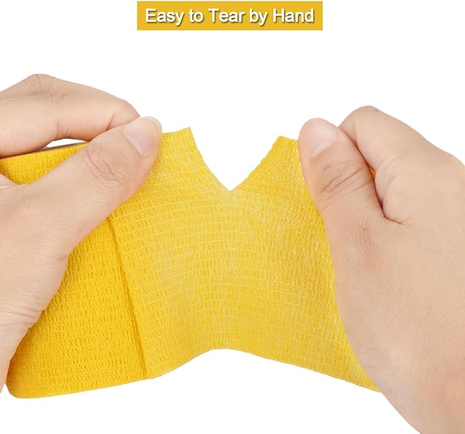 12 Pack Self Adhesive Bandage Wrap 3 inch X 5 Yards Elastic Self Adherent Cohesive Bandage for Ankle Wrist Sports Athletic Tape Pet Vet Wrap for Horses Dog First Aid Tape-PurrikoPets
