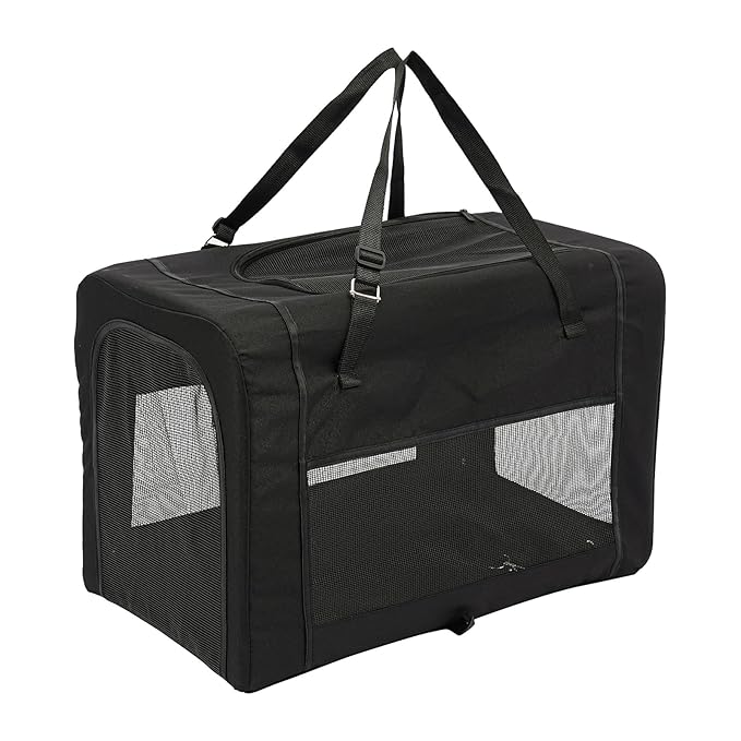 Double Pet Stroller with Detachable Carriers, Large Cat & Dog Stroller with 4 Wheels, Foldable Pet Strollers Small & Medium Dogs Cats 77lbs (Black)-PurrikoPets