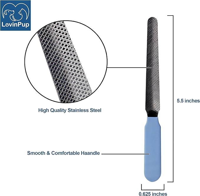Dog Nail Filer, Professional Nail Grooming Tool, Dog and Cat Nail Files, for Smoothing Rough Edges of Pet’s Nails, Best Nail Filer for Small/Large Dogs & Cats (3 Dog Nail Filers Set)-PurrikoPets