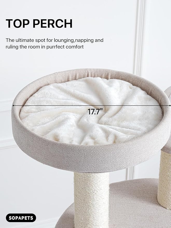 Extra Large Cat Tree for Maine Coon,65 Inches Tall Cat Tree Tower for Indoor Cats Large Adult 20 lbs,XXL Heavy Duty Luxury Sturdy Cat House with Big Hammock,Sisal Scratching Post,Condo-PurrikoPets