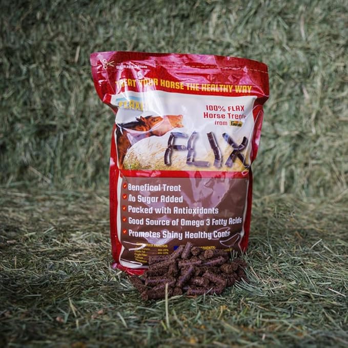 Flix 9 lb, 100% Flaxseed Healthy Treats for Horses, High in Omega-3-PurrikoPets