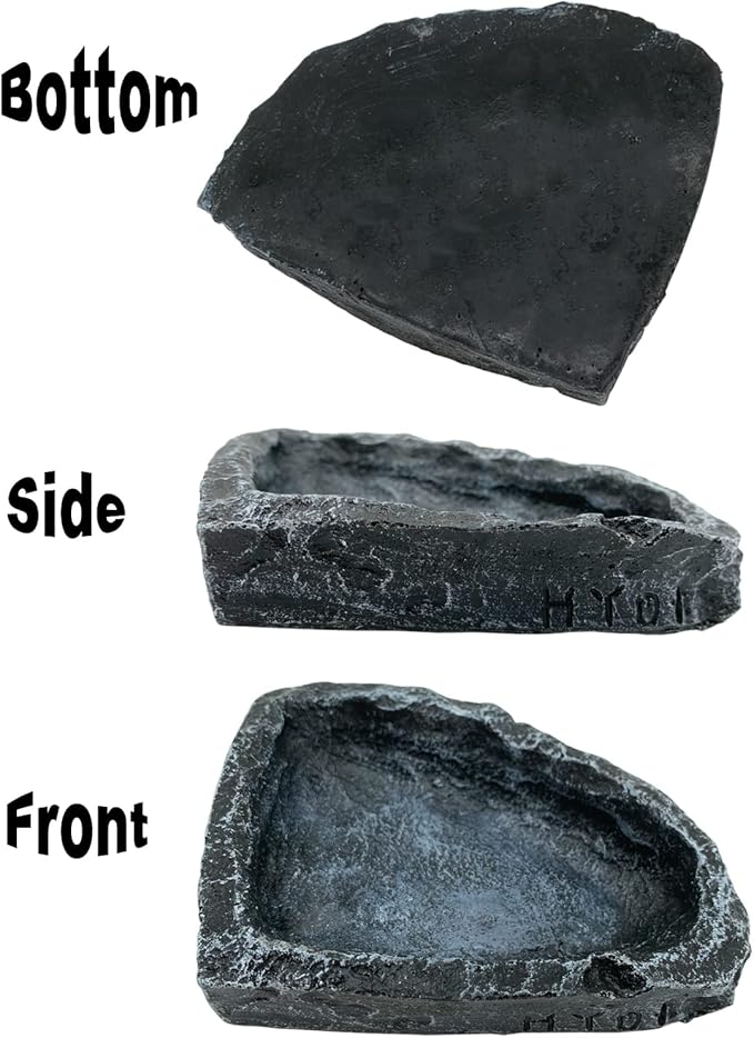 2 Pack Reptile Feeding Dish Corner Bowl, Reptile Water Dish Food Bowl Feeding Terrarium Bowls for Bearded Dragon Lizard Frog Gecko Tortoise Hermit Crab-PurrikoPets