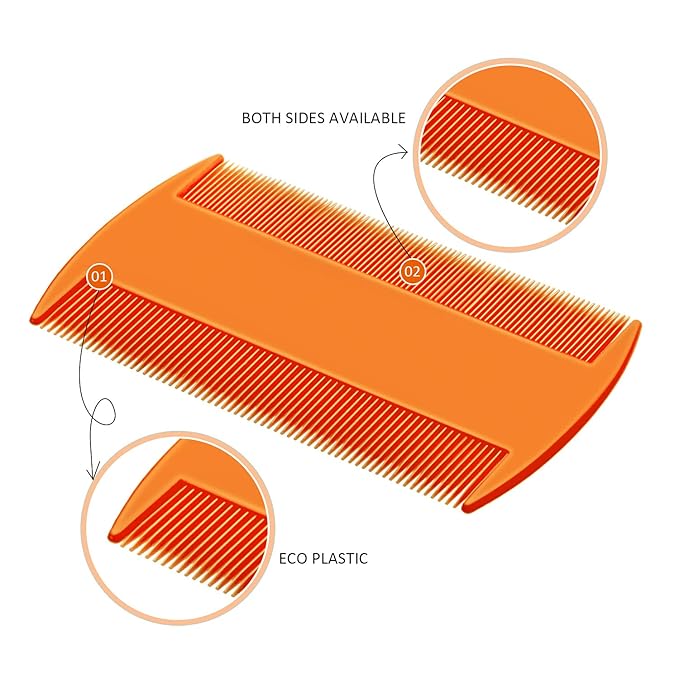 6 Pieces Pet Lice Combs Dog Grooming Flea Cat Tear Stain Comb for Removal Dandruff, Hair Stain, Nit(White, Yellow, Green, Purple, Orange, Dark Blue)-PurrikoPets