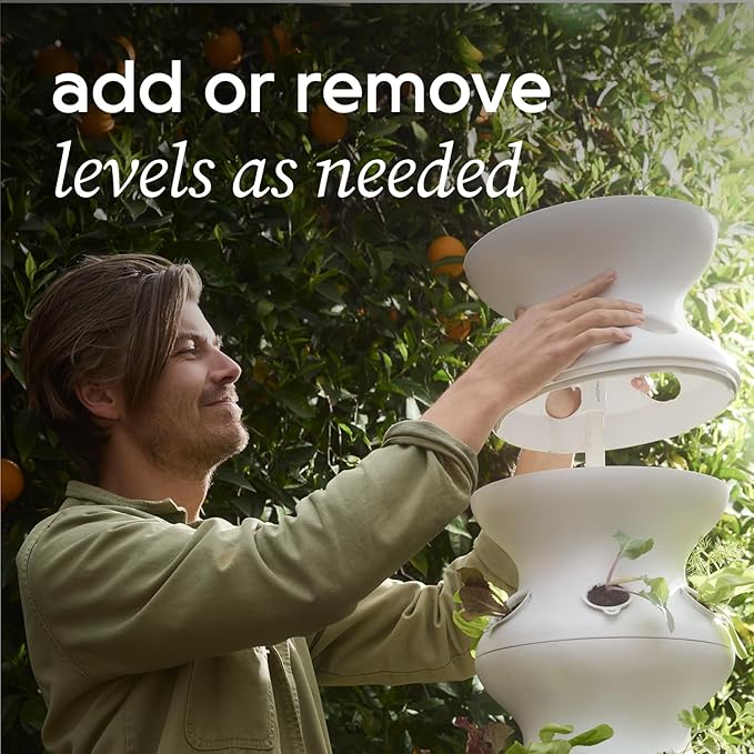 Farmstand Starter Kit + 18 Seedling Credits | Small Hydroponic Growing System Kit | Self-Watering Outdoor Vertical Garden Planter Tower | 4ft 3in | Made in USA-PurrikoPets