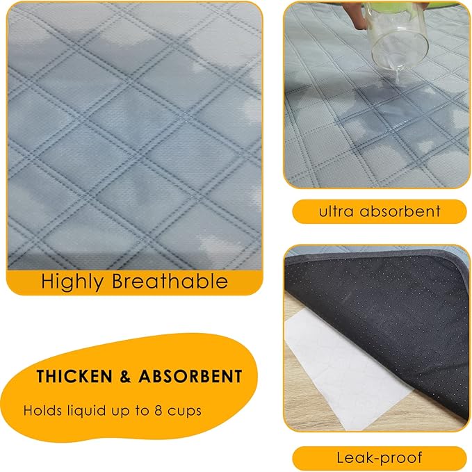 4 Pack Guinea Pig Cage Liners for C&C 2x1 Habitat Washable Guinea Pig Bedding Super Absorbent | Waterproof | Non Slip| Reusable Guinea Pig Pee Pads for Small Animals Cages-28 x 14 Inch-PurrikoPets