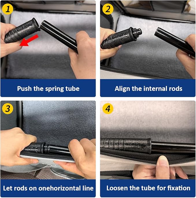 Extra Extra Large Cat Carrier Soft Sided, Portable Small Dog Carrier for 2 Cats, 24"x16.5"x16" Car Travel Folding Comfortable Design with Litter Box and Bowls, Grey+ Litter Box+ Bowl*2-PurrikoPets