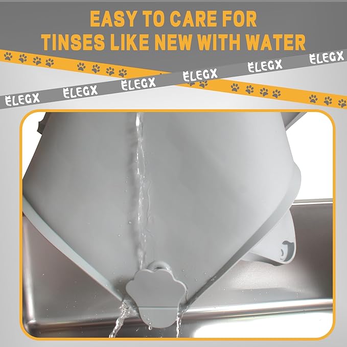 ELEGX Pee Pads Tray 30 X 36 Inches, Silicone Dog Bedpan Tray, High Edge Puppy Pad Holder Tray for Easy to Clean and Spill Free Dog Bedpan Training Pad Tray with Fixing Buckle-PurrikoPets