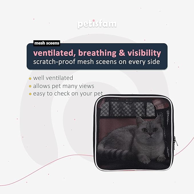 Easy Top Load Large Cat Carrier for Large and Medium Cats, Small Dogs. Easy to get cat in, Carry, Storage, Clean and Escape Proof, Pink-PurrikoPets