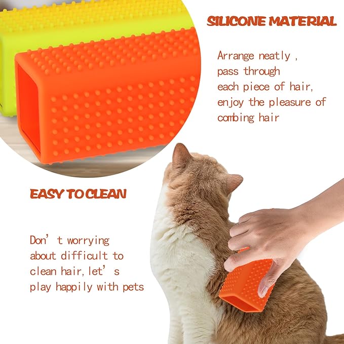 2pcs Pet Dog Cat Hair Remover, Pet Hair Removal Tool, Car Carpet Cleaner for Pet Hair,Dog Hair Remover for car，Interior, Furniture, Sofa-PurrikoPets