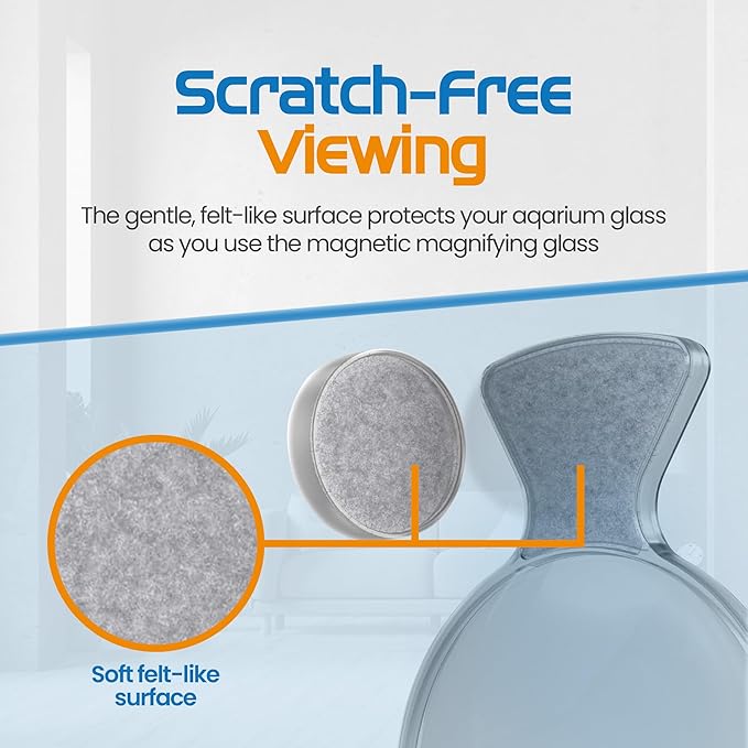 Flipper DeepSee 4" Viewer - Filter Clear Lens and Aquarium Magnetic Magnifier - Fish Tank Magnifying Glass for Coral Reef Aquarium - Magnetic Magnifying Glass Ideal for Photography - Clear-PurrikoPets