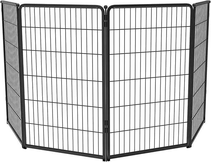 FXW Homeplus Unleashed Indoor Dog Playpen - Stress-Free and Safe Play, Heavy Duty 45 Inch 4 Wire Panels Dog Pen for Large Dogs, Black│Patented-PurrikoPets