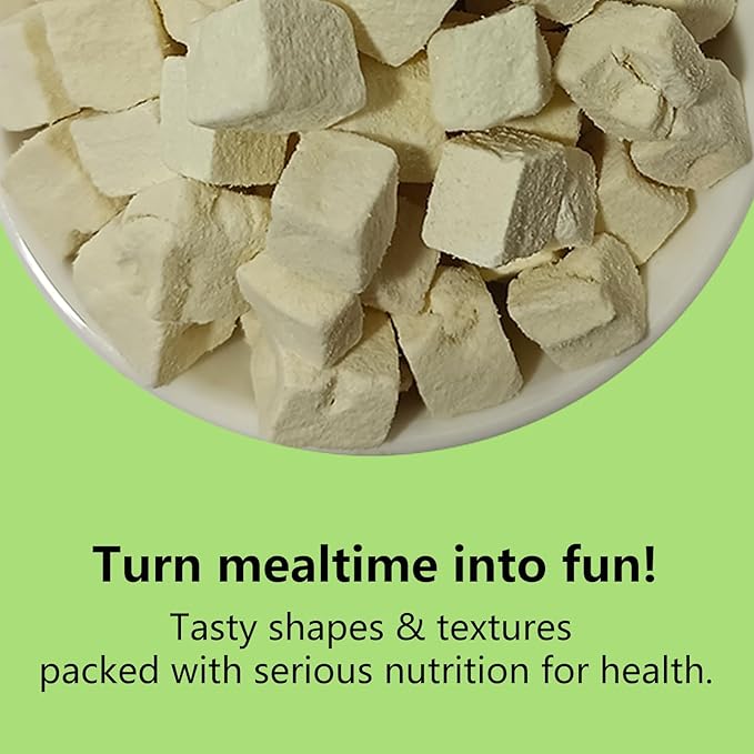 Freeze-Dried Tofu Hamster Treats, Grain-Free & Healthy Chews, High Protein Natural Snacks for Small Pets, Rabbits, Gerbils, Mice Degus, Chinchilla, 4.5 oz Pack-PurrikoPets