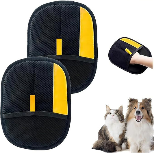 2 PCS Electrostatic Gloves Pet Hair Removal, 2025 New Upgrade Pet Hair Remover Glove Washable Reusable Dogs Cats Hair Gloves Animal Fur Removal Tool for Clothes Furniture Carpet Curtain Bed Sheets-PurrikoPets