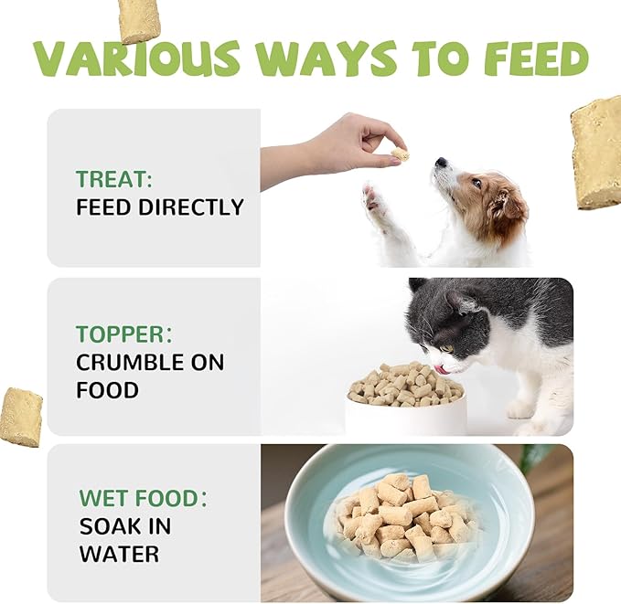 Freeze Dried Dog Treats,Chicken Breast&Organs Recipe Raw Dog Food Topper, High Protein Freeze-Dried Food for Cats, Rawhide Free, Gluten&Grain Free, 5.3oz-PurrikoPets