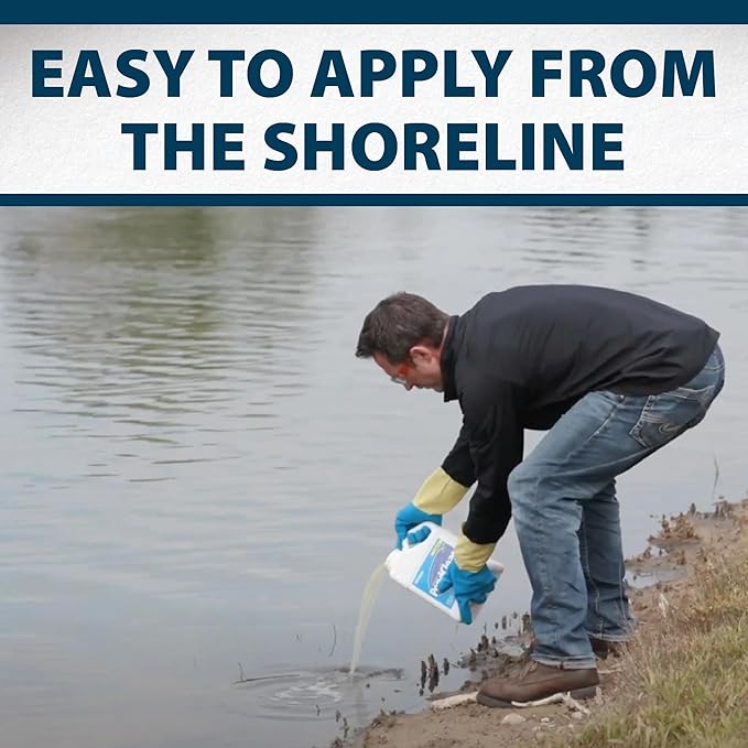 Airmax PondClear Liquid Bacteria for Lakes, Ponds & Water Garden Treatments, Natural Bio Clarifier & Cleaner for Crystal Clear Water, Remove Nutrients & Noxious Odor, Fish, Pet & Plant Safe, 1 Gallon-PurrikoPets