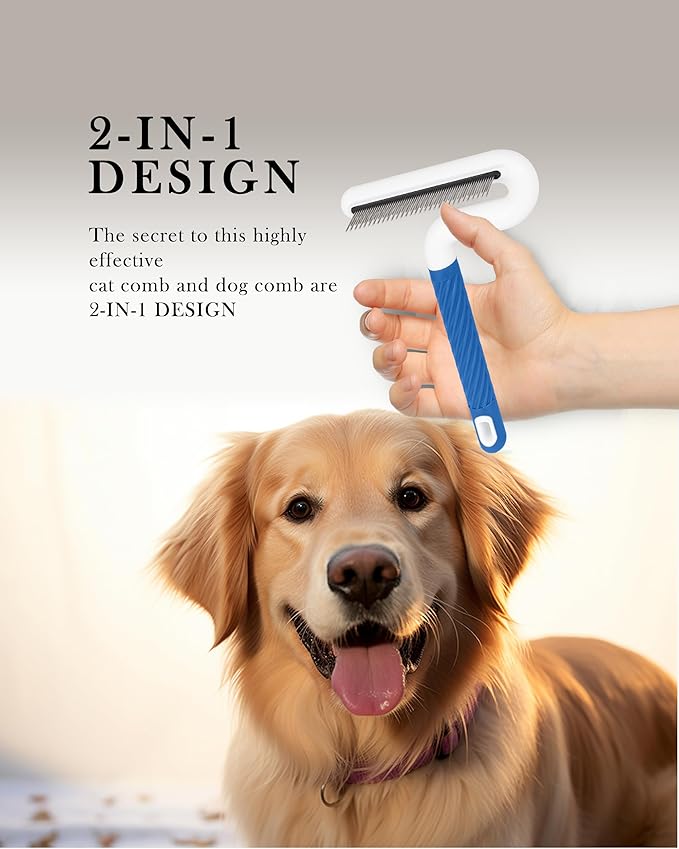 Flea Comb, TailGurus Effective Flea Comb for Cats & Dogs - Shedding Brush for All Pets - Long Hair Friendly - Durable - Versatile & Safe - Durable, Safe & Versatile - Portable, Pet-Friendly(TG2042)-PurrikoPets