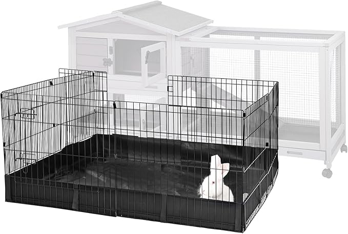 Aivituvin Rabbit Playpen Pet Pen Small Animal Cage with Waterproof Liner - Extension Playpen-PurrikoPets