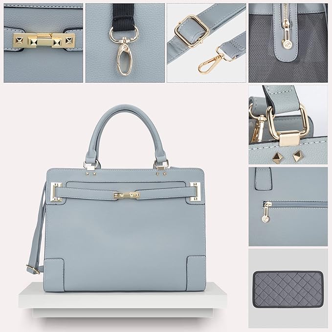 Fashion Pet Carrier Dog Cat Carrier Purse Soft-Sided Leather Handbag Pet Tote Bag for Small Dogs Puppy and Cats TSA Airline Approved (Grey)-PurrikoPets