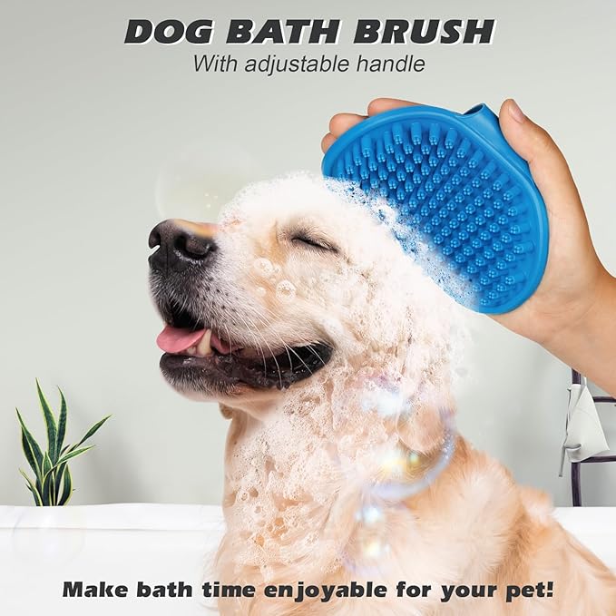 2PCS Pet Grooming Tools - Double-Sided Brush for Shedding and Bathing, Suitable for Short/Long Haired Dogs Cats and Horses, Deshedding Dog Brush, Mane & Tail Combs for Horses - Pet Supplies (Blue)-PurrikoPets