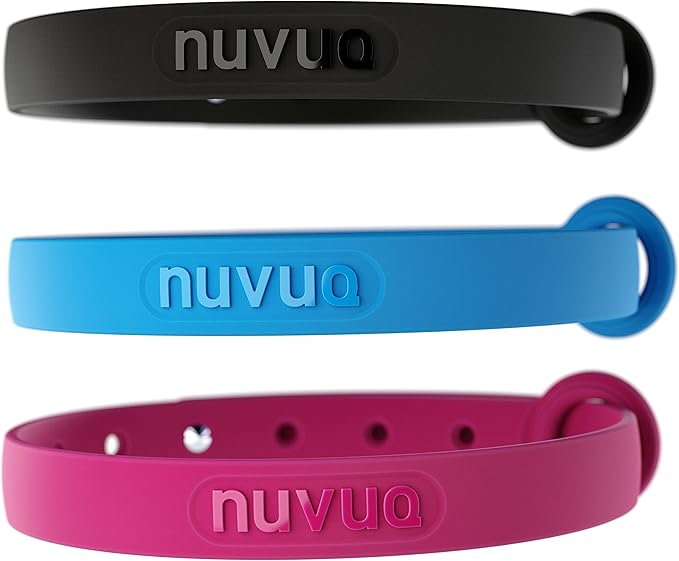 3 Pack Breakaway Cat Collar - Soft, Comfortable, and Lightweight Safety Buckle Collar with Name Tag Ring for Outdoor Cats and Sensitive Skin Kittens by Nuvuq (6 ⅞" to 10 ¼", Blue, Pink and Black)-PurrikoPets