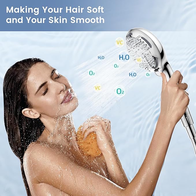 FEELSO Filtered Shower Head with Handheld, High Pressure 7 Spray Showerhead with Filters for Hard Water - Remove Chlorine, Reduce Dry Itchy Skin, Anti-clog Nozzles, Power Wash to Clean Tub, Tile & Pet-PurrikoPets