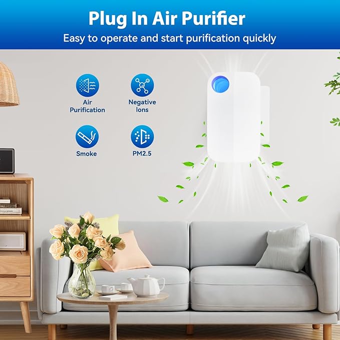 Air Ionizers Negative Ion Air Purifier for Home Portable Air Freshner for Office Living Room,kitchen,Bathroom,Pet Room, Quiet Operation Ionic Air Purifier for Bedroom(4)-PurrikoPets