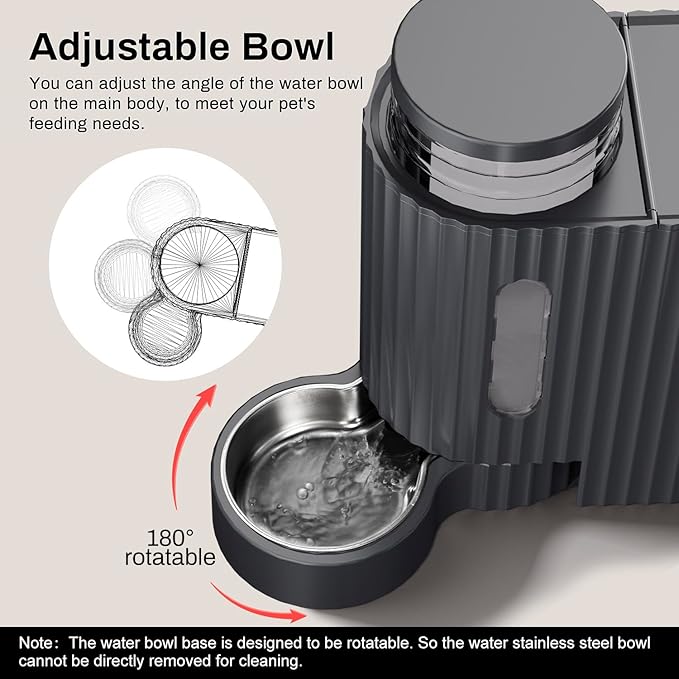 Gardner Pet Automatic Gravity Cat Food Feeder and Water Dispenser Stainless Steel Two-in-One Set Large Capacity Dispenser for Medium, Large Dogs, Puppies, Kittens, Rabbits-(1.6 Gallons x 2)-PurrikoPets