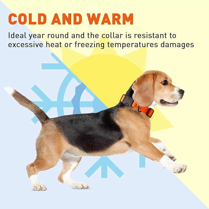 Dogline Biothane Waterproof Dog Collar with Quick Release Buckle Strong Coated Nylon Webbing with Odor- Proof for Easy Care Easy to Clean Fits Small Medium Large Dogs, Orange 5/8" W 9-14" L-PurrikoPets