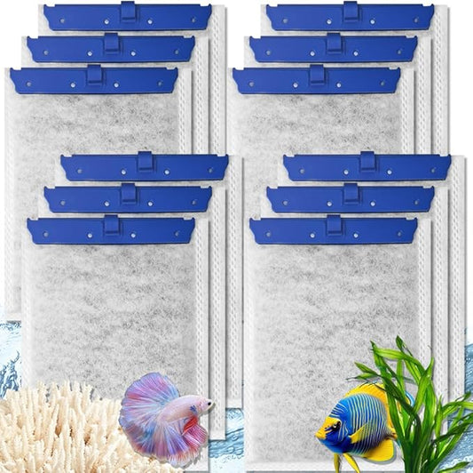 12 Pack Large Fish Tank Filter Cartridges Compatible with Tetra Whisper Bio-Bag Filters, Turtle Tank Filter Replacement for Whisper 20i, 40i / IQ20, 30, 45, 60 / PF20, 30, 40, 60 & ReptoFilter-PurrikoPets