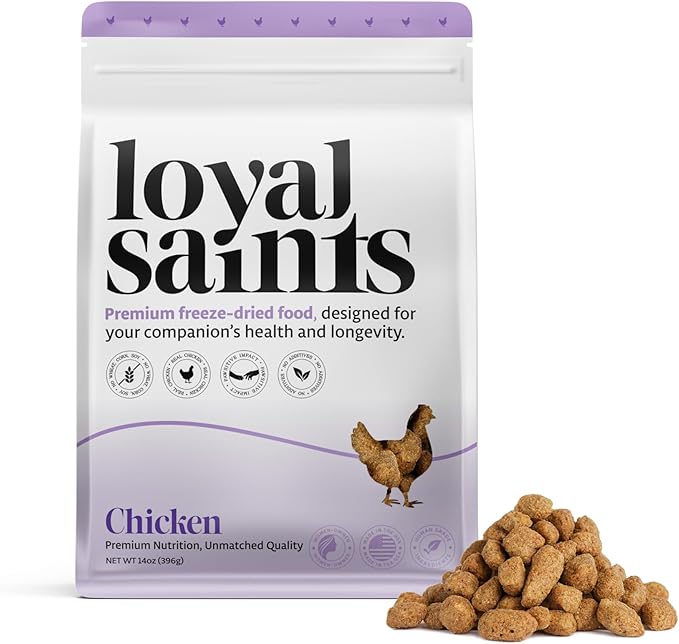Freeze Dried Raw Dog Food - Premium Chicken Flavor with High Protein & Grain Free Dog Food for Small or Large Breeds and Picky Eaters - Versatile as Meal Topper, Pet Snack & Treats, 14 Oz-PurrikoPets