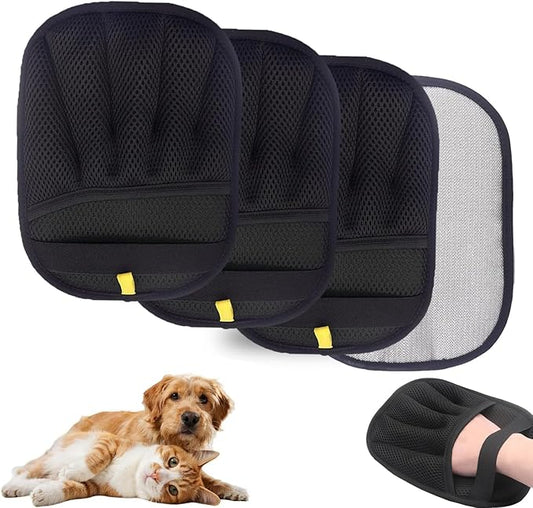 3PC Pet Hair Removal Glove for Cats & Dogs, 2025 Newly Upgraded Five-Finger Electrostatic Pet Hair Gloves, Reusable Pet Hair Remover Tool for Furniture, Car, Couch, Carpet, Clothes-PurrikoPets