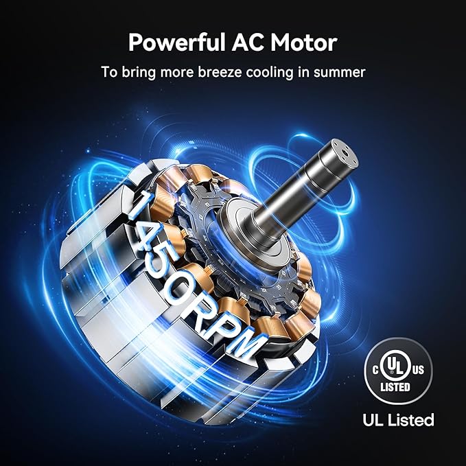 5000 CFM 20" Wall Fan Oscillating, Professional Industrial Wall Mount Fan with 3 Speed for Warehouse, Factory, Workshops, and Garage, UL Listed-PurrikoPets