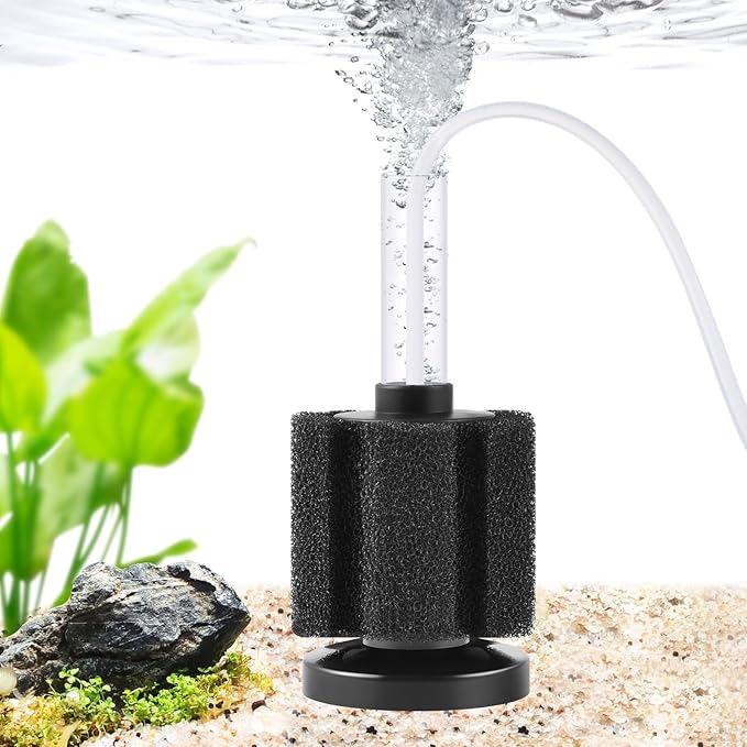 FEDOUR Aquarium Sponge Filter, Ultra Quiet Aeration Bio Sponge Filters for Breeding Fry Shrimp Betta Fish Tank, Efficient Submersible Aquarium Filter for up to 100Gallon Tank (S for up to 15gallon)-PurrikoPets